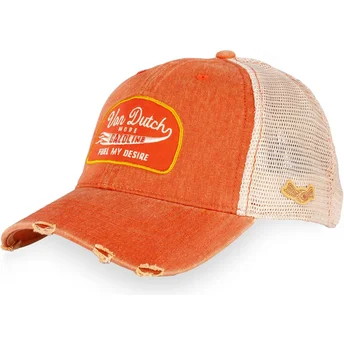 Boné trucker castanho e bege MAC11 da Von Dutch