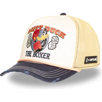 Boné trucker bege e azul marinho Patolino LOO13 PCSMCBB Looney Tunes da Capslab
