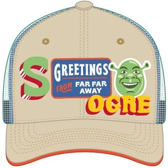 Boné trucker bege e verde Shrek SHR1 CPSPATCB da Capslab
