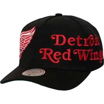 Boné curvo preto snapback Busted Pro da Detroit Red Wings NHL da Mitchell & Ness