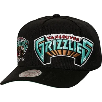 Boné curvo preto snapback Busted Pro da Vancouver Grizzlies NBA da Mitchell & Ness