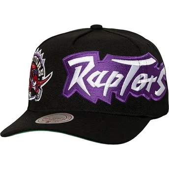 Boné curvo preto snapback Busted Pro da Toronto Raptors NBA da Mitchell & Ness