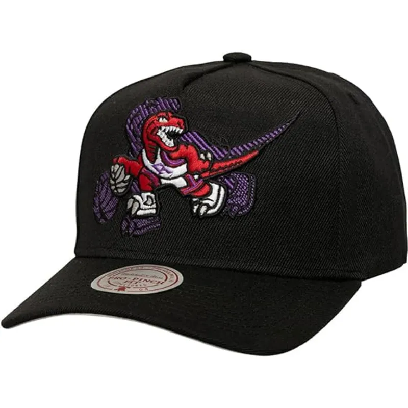 bone-curvo-preto-snapback-tilted-pro-da-toronto-raptors-nba-da-mitchell-ness
