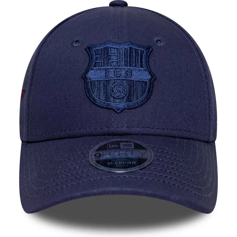 bone-curvo-azul-marinho-snapback-para-crianca-9forty-m-crown-graphic-da-fc-barcelona-laliga-da-new-era