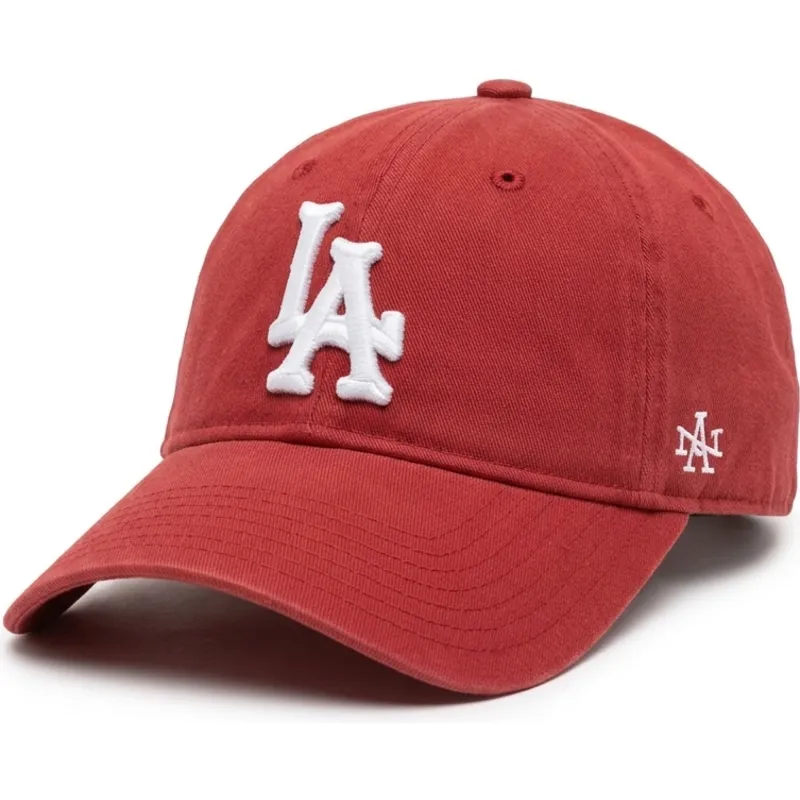 bone-curvo-vermelho-ajustavel-archive-da-los-angeles-dodgers-mlb-da-american-needle