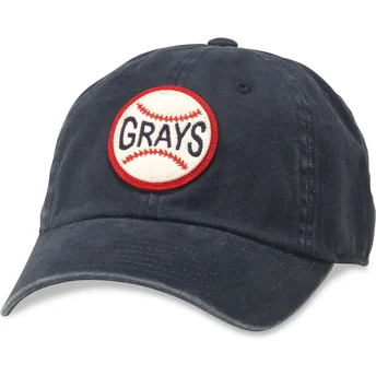 Boné curvo preto ajustável Archive da Homestead Grays MLB da American Needle