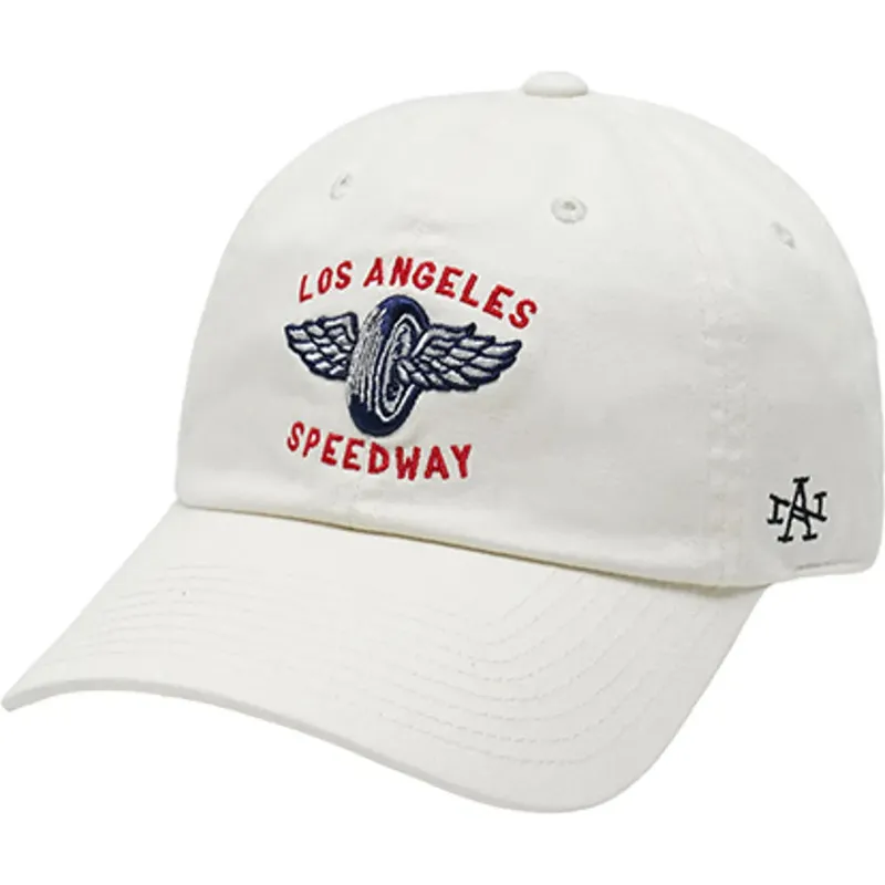bone-curvo-bege-ajustavel-los-angeles-speedway-ballpark-da-american-needle