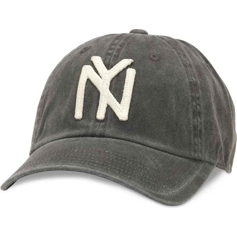 bone-curvo-preto-ajustavel-archive-da-new-york-black-yankees-mlb-da-american-needle