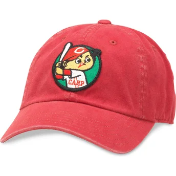 Boné curvo vermelho ajustável Archive da Hiroshima Toyo Carp da American Needle