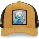 bone-trucker-castanho-e-preto-smurf-genio-smu-handy-os-smurfs-da-capslab