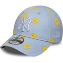 bone-curvo-azul-ajustavel-para-crianca-9forty-summer-all-over-print-da-new-york-yankees-mlb-da-new-era