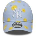 bone-curvo-azul-ajustavel-para-crianca-9forty-summer-all-over-print-da-new-york-yankees-mlb-da-new-era