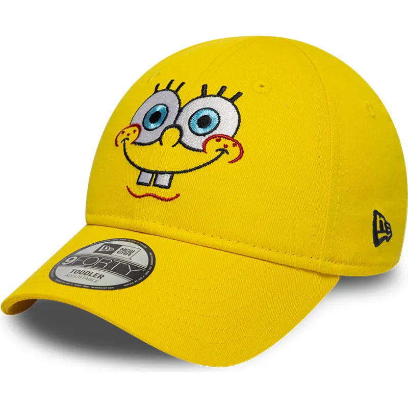 bone-curvo-amarelo-ajustavel-para-crianca-9forty-face-da-spongebob-squarepants-da-new-era