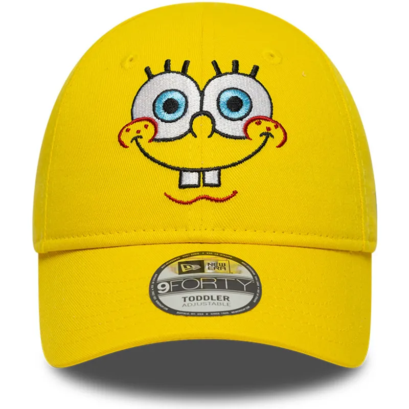 bone-curvo-amarelo-ajustavel-para-crianca-9forty-face-da-spongebob-squarepants-da-new-era