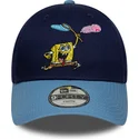 bone-curvo-azul-snapback-para-crianca-9forty-da-spongebob-squarepants-da-new-era