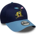 bone-curvo-azul-snapback-para-crianca-9forty-da-spongebob-squarepants-da-new-era