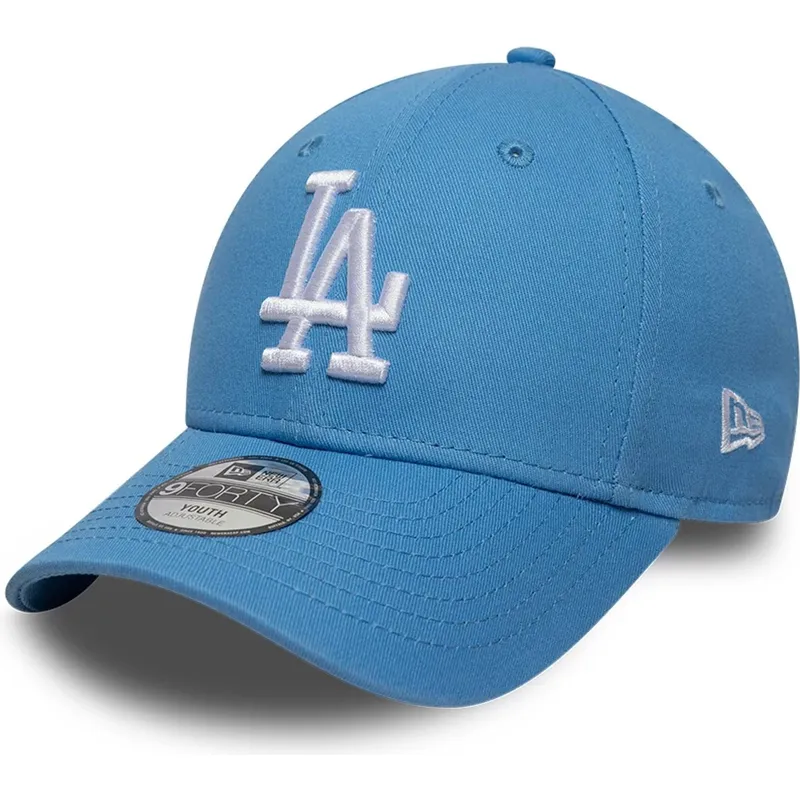 bone-curvo-azul-claro-ajustavel-para-crianca-9forty-essential-da-los-angeles-dodgers-mlb-da-new-era