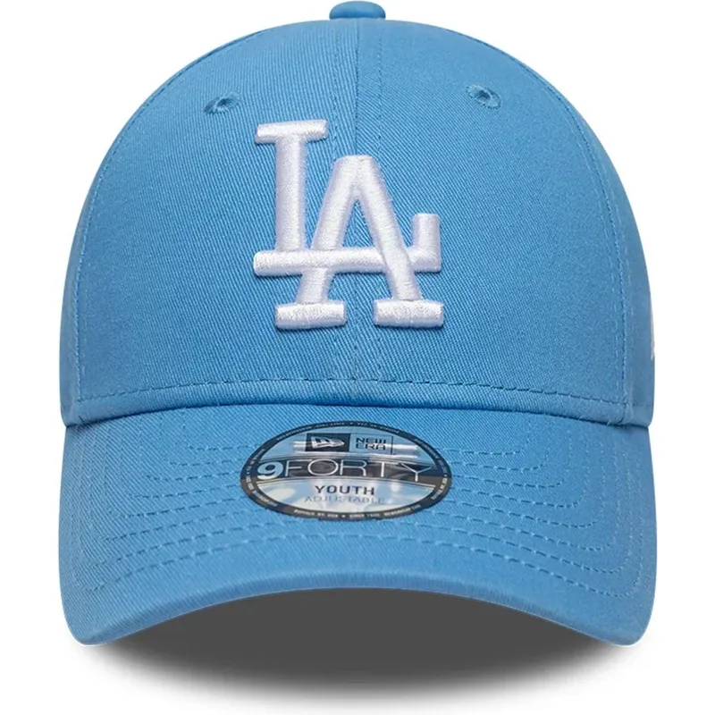 bone-curvo-azul-claro-ajustavel-para-crianca-9forty-essential-da-los-angeles-dodgers-mlb-da-new-era