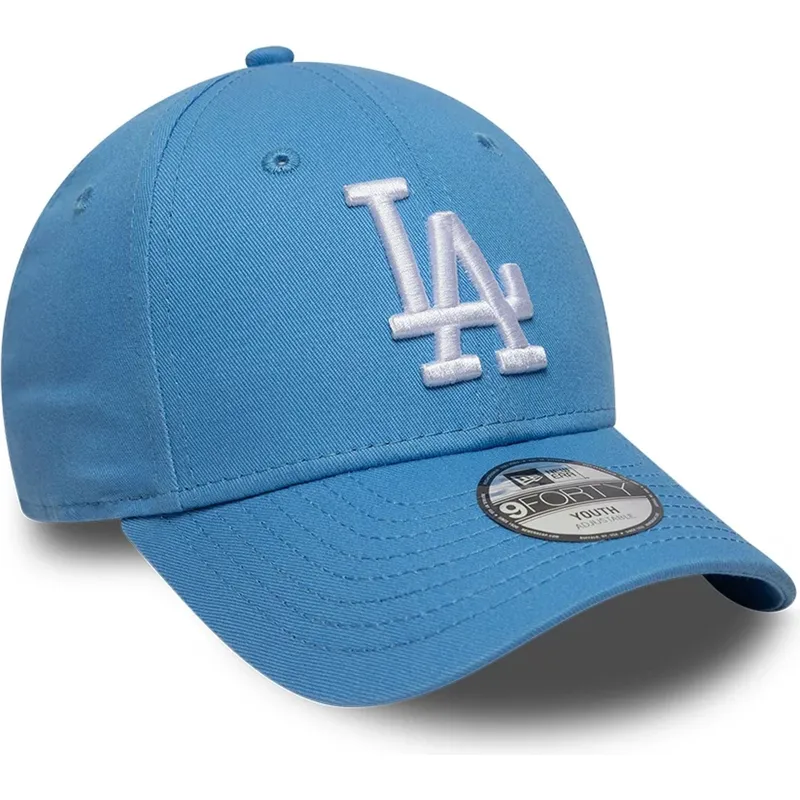 bone-curvo-azul-claro-ajustavel-para-crianca-9forty-essential-da-los-angeles-dodgers-mlb-da-new-era