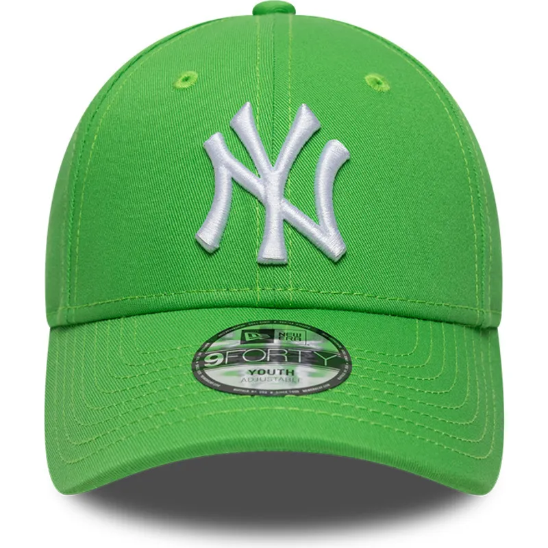 bone-curvo-verde-ajustavel-para-crianca-9forty-essential-da-new-york-yankees-mlb-da-new-era