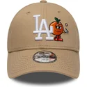 bone-curvo-bege-ajustavel-para-crianca-9forty-icon-da-los-angeles-dodgers-mlb-da-new-era