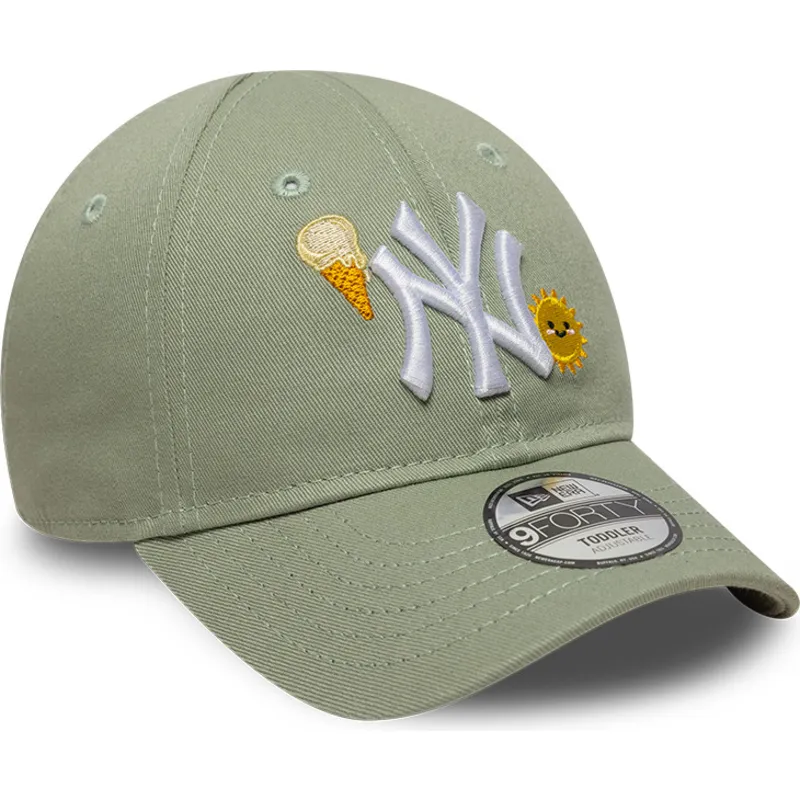 bone-curvo-verde-ajustavel-para-crianca-9forty-summer-icon-da-new-york-yankees-mlb-da-new-era
