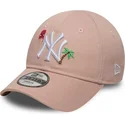 bone-curvo-rosa-ajustavel-para-crianca-9forty-summer-icon-da-new-york-yankees-mlb-da-new-era