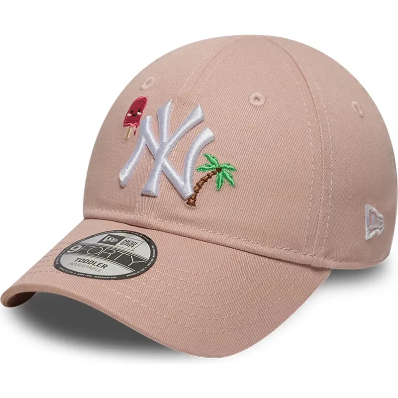 bone-curvo-rosa-ajustavel-para-crianca-9forty-summer-icon-da-new-york-yankees-mlb-da-new-era
