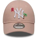 bone-curvo-rosa-ajustavel-para-crianca-9forty-summer-icon-da-new-york-yankees-mlb-da-new-era