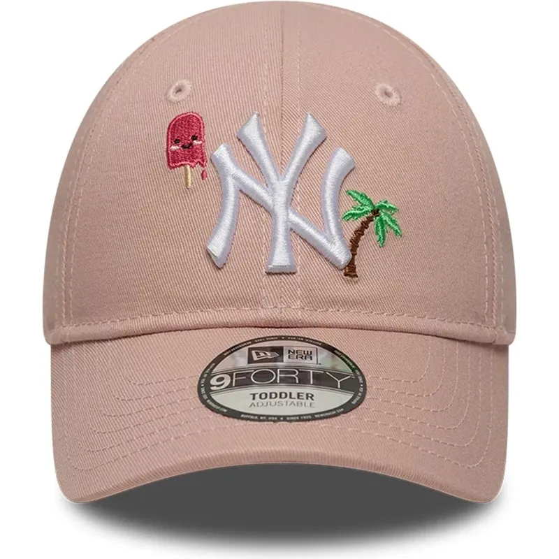 bone-curvo-rosa-ajustavel-para-crianca-9forty-summer-icon-da-new-york-yankees-mlb-da-new-era