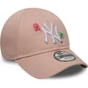 bone-curvo-rosa-ajustavel-para-crianca-9forty-summer-icon-da-new-york-yankees-mlb-da-new-era
