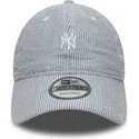 bone-curvo-azul-marinho-ajustavel-9twenty-seersucker-da-new-york-yankees-mlb-da-new-era