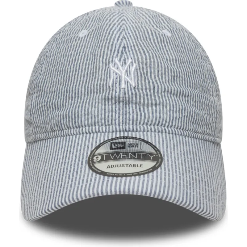 bone-curvo-azul-marinho-ajustavel-9twenty-seersucker-da-new-york-yankees-mlb-da-new-era