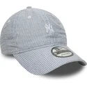 bone-curvo-azul-marinho-ajustavel-9twenty-seersucker-da-new-york-yankees-mlb-da-new-era