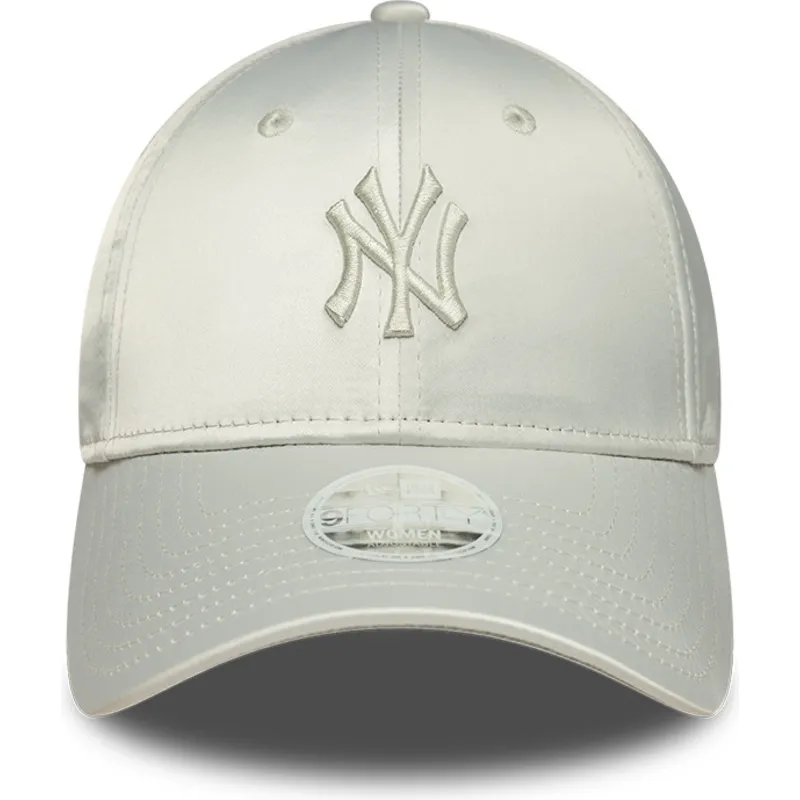 bone-curvo-verde-ajustavel-para-mulheres-9forty-bow-back-satin-da-new-york-yankees-mlb-da-new-era
