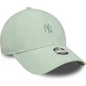 bone-curvo-verde-ajustavel-para-mulheres-9forty-mini-cord-da-new-york-yankees-mlb-da-new-era