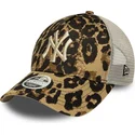 bone-trucker-leopardo-para-mulheres-9forty-m-crown-a-frame-leaopard-da-new-york-yankees-mlb-da-new-era