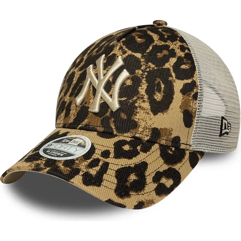 bone-trucker-leopardo-para-mulheres-9forty-m-crown-a-frame-leaopard-da-new-york-yankees-mlb-da-new-era