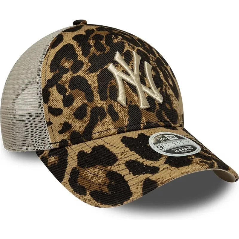 bone-trucker-leopardo-para-mulheres-9forty-m-crown-a-frame-leaopard-da-new-york-yankees-mlb-da-new-era