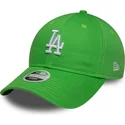 bone-curvo-verde-ajustavel-para-mulheres-9twenty-league-essential-midi-da-los-angeles-dodgers-mlb-da-new-era