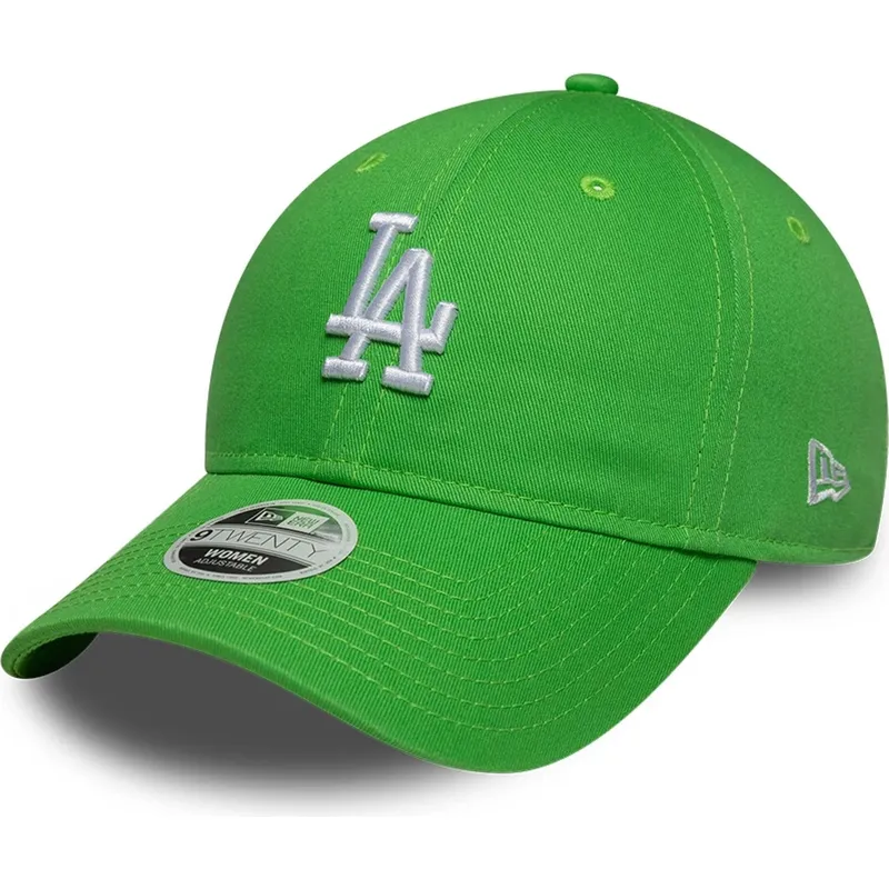 bone-curvo-verde-ajustavel-para-mulheres-9twenty-league-essential-midi-da-los-angeles-dodgers-mlb-da-new-era