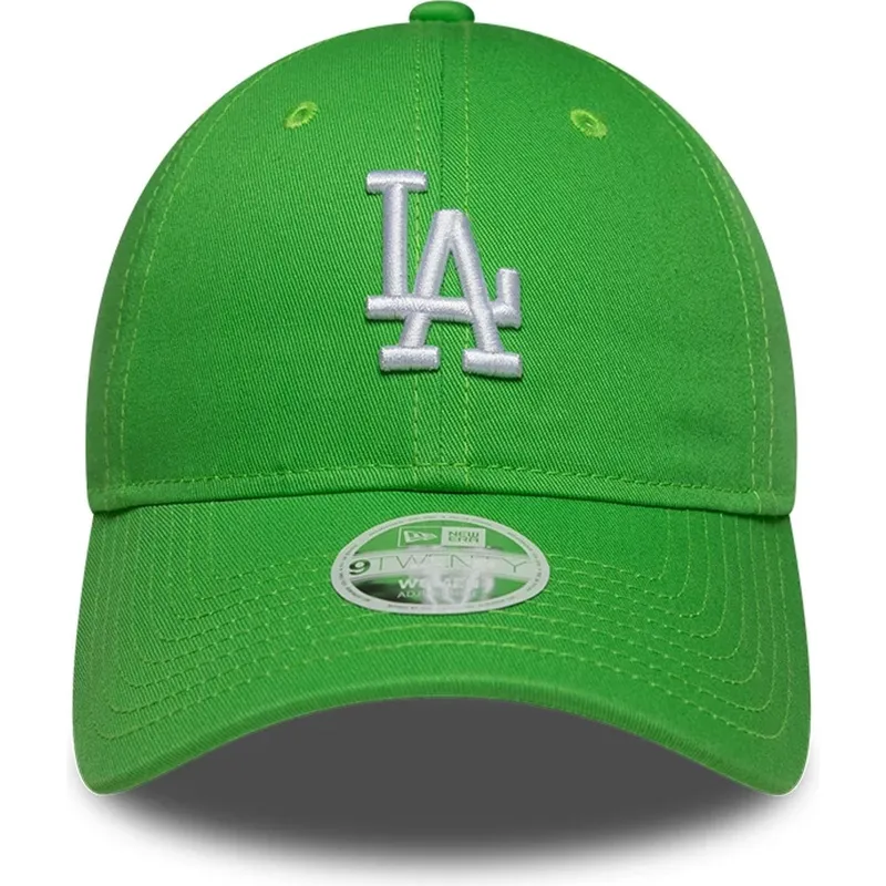 bone-curvo-verde-ajustavel-para-mulheres-9twenty-league-essential-midi-da-los-angeles-dodgers-mlb-da-new-era