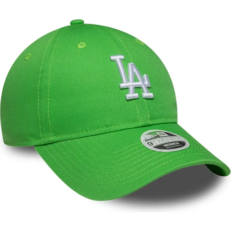 bone-curvo-verde-ajustavel-para-mulheres-9twenty-league-essential-midi-da-los-angeles-dodgers-mlb-da-new-era