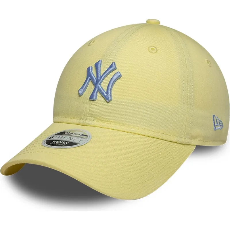bone-curvo-amarelo-ajustavel-para-mulheres-9twenty-league-essential-midi-da-new-york-yankees-mlb-da-new-era