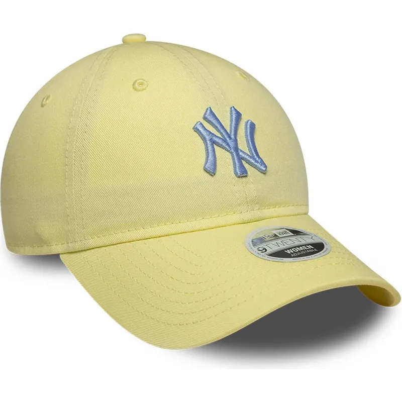 bone-curvo-amarelo-ajustavel-para-mulheres-9twenty-league-essential-midi-da-new-york-yankees-mlb-da-new-era