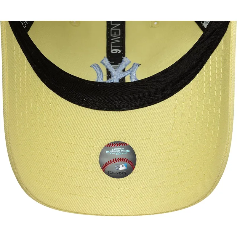 bone-curvo-amarelo-ajustavel-para-mulheres-9twenty-league-essential-midi-da-new-york-yankees-mlb-da-new-era
