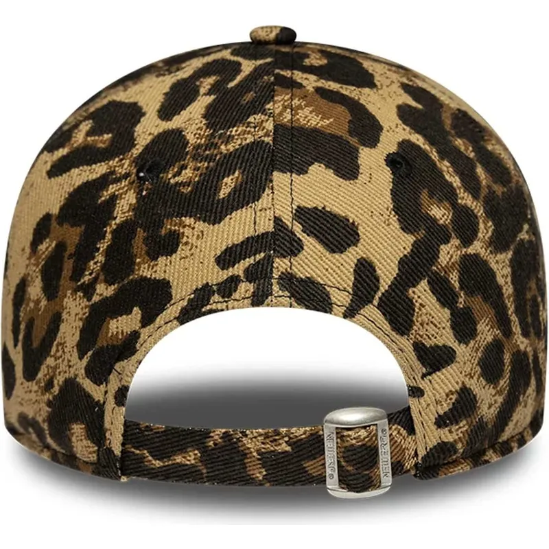 bone-curvo-leopardo-ajustavel-com-logo-preto-para-mulheres-9twenty-leaopard-da-new-york-yankees-mlb-da-new-era