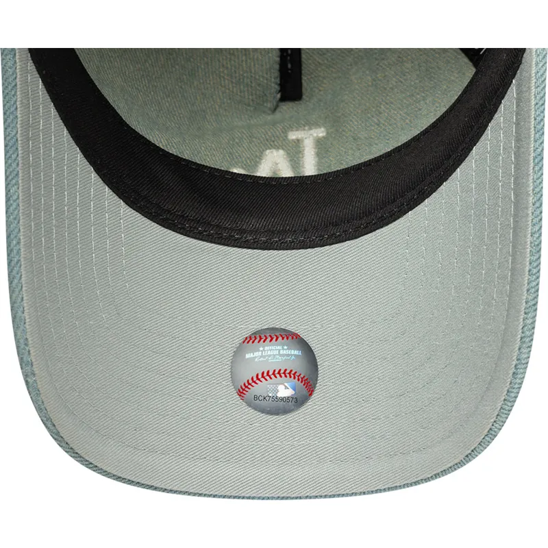 bone-curvo-azul-ajustavel-para-mulheres-9twenty-a-frame-denim-da-los-angeles-dodgers-mlb-da-new-era