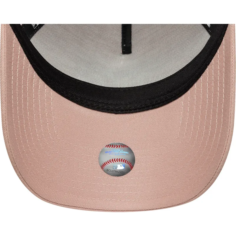 bone-trucker-rosa-para-mulheres-9forty-a-frame-floral-da-new-york-yankees-mlb-da-new-era