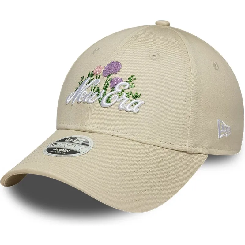 bone-curvo-bege-ajustavel-para-mulheres-9forty-beaded-da-new-era